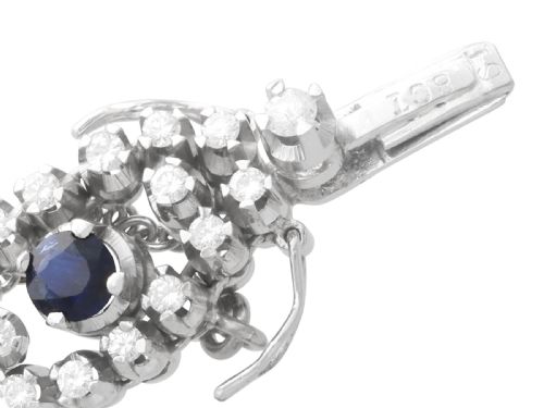VINTAGE 230CT SAPPHIRE AND 550CT DIAMOND 18CT WHITE GOLD BRACELET 1967 - ADDITIONAL PHOTO 10