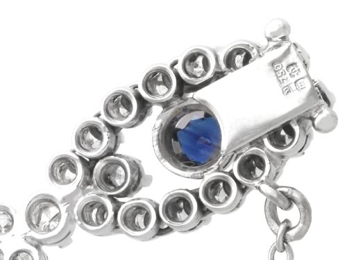 VINTAGE 230CT SAPPHIRE AND 550CT DIAMOND 18CT WHITE GOLD BRACELET 1967 - ADDITIONAL PHOTO 11