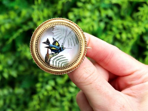 fig 1. Antique Essex Crystal and 18ct Yellow Gold Brooch Circa 1880