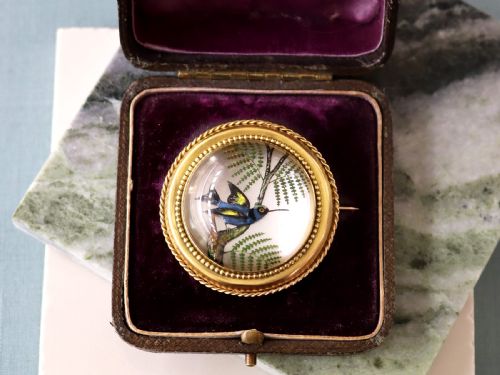 fig 3. Antique Essex Crystal and 18ct Yellow Gold Brooch Circa 1880