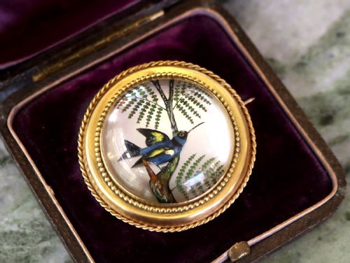 fig 4. Antique Essex Crystal and 18ct Yellow Gold Brooch Circa 1880