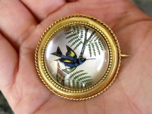 fig 5. Antique Essex Crystal and 18ct Yellow Gold Brooch Circa 1880