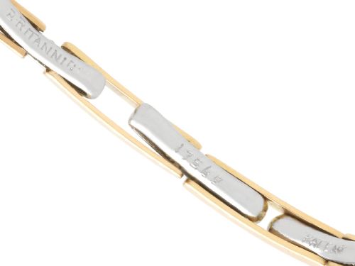 fig 7. Antique 1.11ct Aquamarine and 0.75ct Diamond 14ct Yellow Gold Bracelet Circa 1905