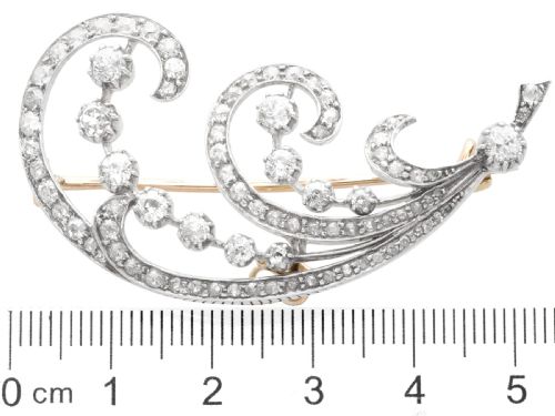 ANTIQUE VICTORIAN 464CT DIAMOND AND 9CT YELLOW GOLD BROOCH - ADDITIONAL PHOTO 10