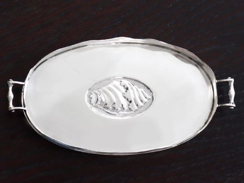 ANTIQUE EDWARDIAN STERLING SILVER TRINKET TRAY 1904 - ADDITIONAL PHOTO 2