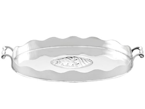 ANTIQUE EDWARDIAN STERLING SILVER TRINKET TRAY 1904 - ADDITIONAL PHOTO 4
