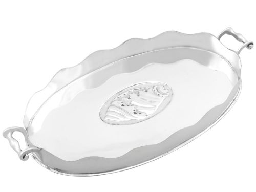 ANTIQUE EDWARDIAN STERLING SILVER TRINKET TRAY 1904 - ADDITIONAL PHOTO 6