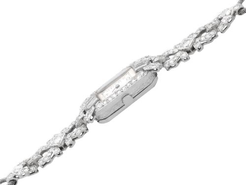 fig 4. Antique Art Deco 3.45ct Diamond and Platinum Cocktail Watch Circa 1925