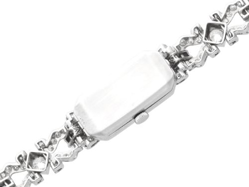 fig 5. Antique Art Deco 3.45ct Diamond and Platinum Cocktail Watch Circa 1925