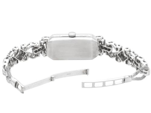 fig 6. Antique Art Deco 3.45ct Diamond and Platinum Cocktail Watch Circa 1925