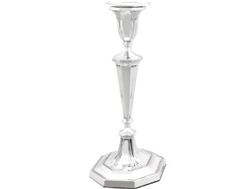 ANTIQUE GEORGE V STERLING SILVER CANDLESTICKS 1912 - ADDITIONAL PHOTO 8