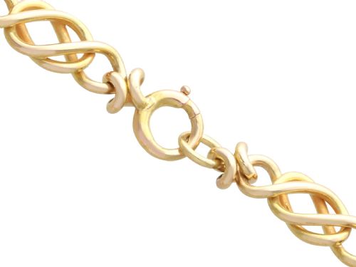 ANTIQUE 020CT BASALTIC SAPPHIRE AND 18CT YELLOW GOLD BRACELET CIRCA 1925 - ADDITIONAL PHOTO 9