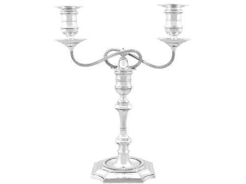 ANTIQUE VICTORIAN STERLING SILVER TWOLIGHT CANDELABRA 1893 - ADDITIONAL PHOTO 5