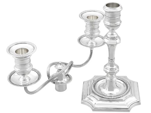 ANTIQUE VICTORIAN STERLING SILVER TWOLIGHT CANDELABRA 1893 - ADDITIONAL PHOTO 8