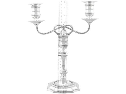ANTIQUE VICTORIAN STERLING SILVER TWOLIGHT CANDELABRA 1893 - ADDITIONAL PHOTO 13