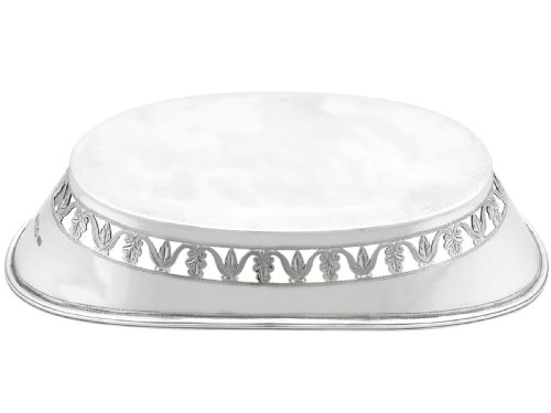ANTIQUE GEORGE V STERLING SILVER BREAD DISH 1910 - ADDITIONAL PHOTO 6