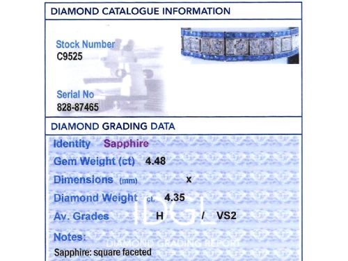 ANTIQUE 448CT SAPPHIRE AND 435CT DIAMOND PLATINUM LINE BRACELET CIRCA 1920 - ADDITIONAL PHOTO 16