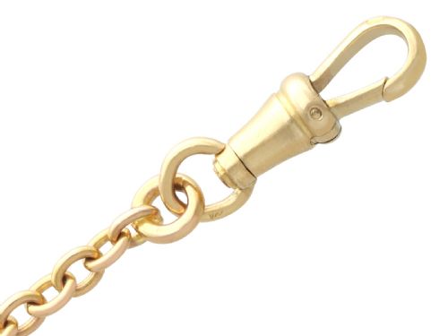 ANTIQUE FRENCH 18CT YELLOW GOLD LONGUARD CHAIN CIRCA 1900 - ADDITIONAL PHOTO 9