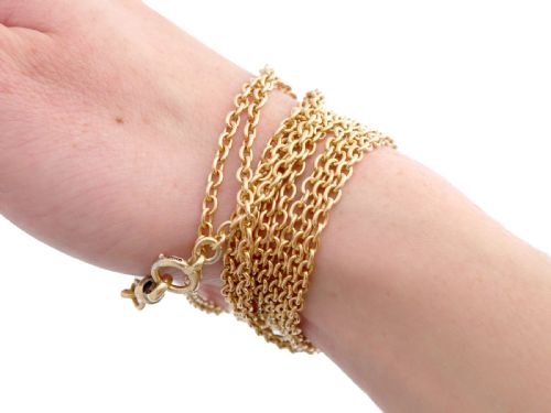 ANTIQUE FRENCH 18CT YELLOW GOLD LONGUARD CHAIN CIRCA 1900 - ADDITIONAL PHOTO 15