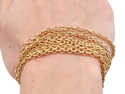 ANTIQUE FRENCH 18CT YELLOW GOLD LONGUARD CHAIN CIRCA 1900 - ADDITIONAL PHOTO 16