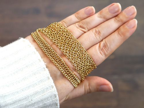ANTIQUE 18CT YELLOW GOLD WATCH CHAIN CIRCA 1900 - ADDITIONAL PHOTO 2