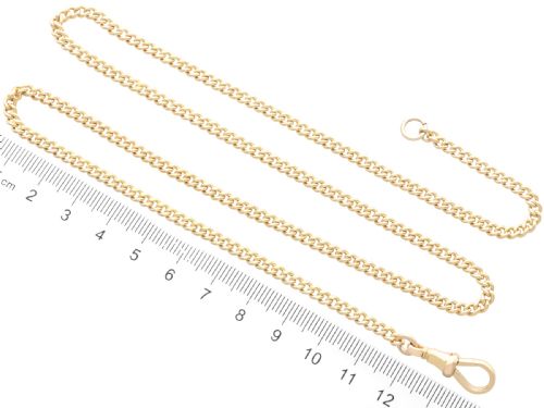 ANTIQUE 18CT YELLOW GOLD WATCH CHAIN CIRCA 1900 - ADDITIONAL PHOTO 11