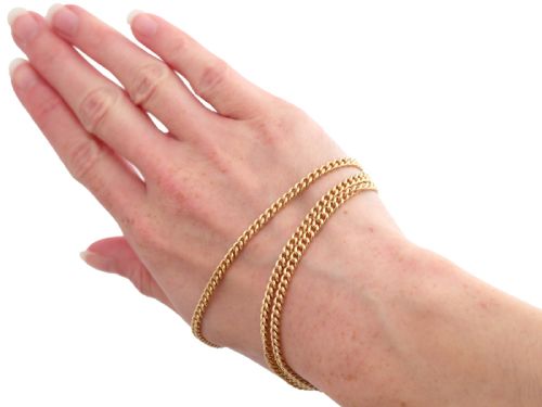 ANTIQUE 18CT YELLOW GOLD WATCH CHAIN CIRCA 1900 - ADDITIONAL PHOTO 14