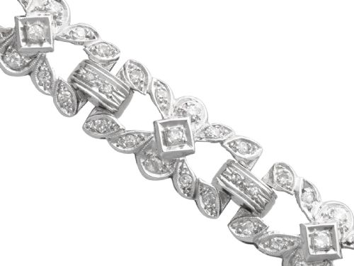 ANTIQUE 483CT DIAMOND AND PLATINUM BRACELET CIRCA 1925 - ADDITIONAL PHOTO 8