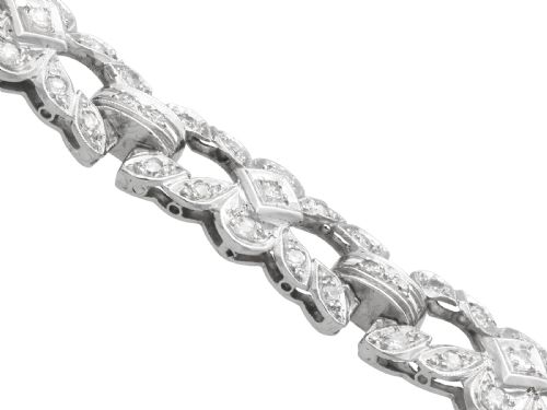 ANTIQUE 483CT DIAMOND AND PLATINUM BRACELET CIRCA 1925 - ADDITIONAL PHOTO 9