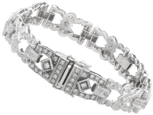 ANTIQUE 483CT DIAMOND AND PLATINUM BRACELET CIRCA 1925 - ADDITIONAL PHOTO 10