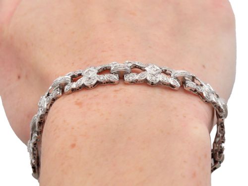ANTIQUE 483CT DIAMOND AND PLATINUM BRACELET CIRCA 1925 - ADDITIONAL PHOTO 16