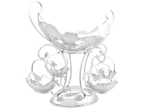 ANTIQUE GEORGE V ART NOUVEAU STERLING SILVER EPERGNECENTREPIECE 1911 - ADDITIONAL PHOTO 4