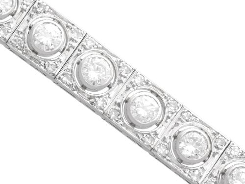 ANTIQUE 467CT DIAMOND AND 18K WHITE GOLD BRACELET CIRCA 1925 - ADDITIONAL PHOTO 8