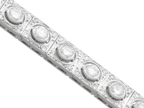 ANTIQUE 467CT DIAMOND AND 18K WHITE GOLD BRACELET CIRCA 1925 - ADDITIONAL PHOTO 9