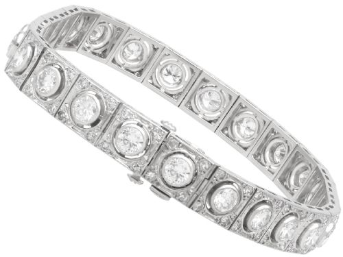 ANTIQUE 467CT DIAMOND AND 18K WHITE GOLD BRACELET CIRCA 1925 - ADDITIONAL PHOTO 11