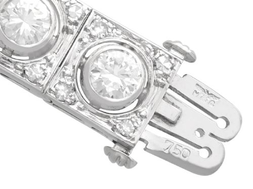 ANTIQUE 467CT DIAMOND AND 18K WHITE GOLD BRACELET CIRCA 1925 - ADDITIONAL PHOTO 13