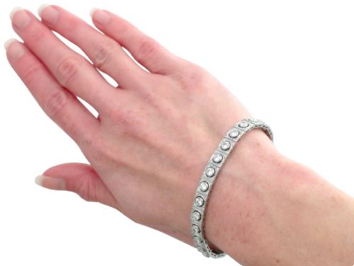 ANTIQUE 467CT DIAMOND AND 18K WHITE GOLD BRACELET CIRCA 1925 - ADDITIONAL PHOTO 15