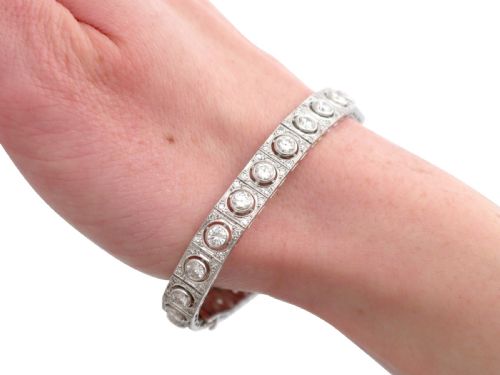 ANTIQUE 467CT DIAMOND AND 18K WHITE GOLD BRACELET CIRCA 1925 - ADDITIONAL PHOTO 16