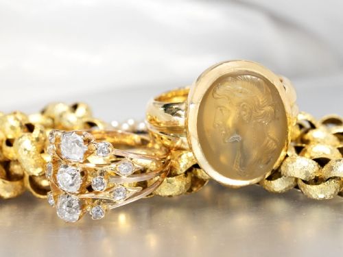 fig 5. Antique 1.40ct Diamond and 18ct Yellow Gold Dress Ring Circa 1895