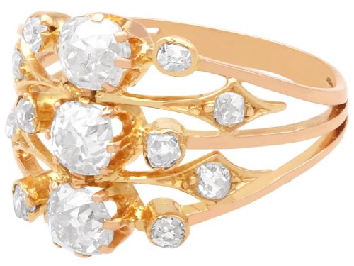fig 7. Antique 1.40ct Diamond and 18ct Yellow Gold Dress Ring Circa 1895
