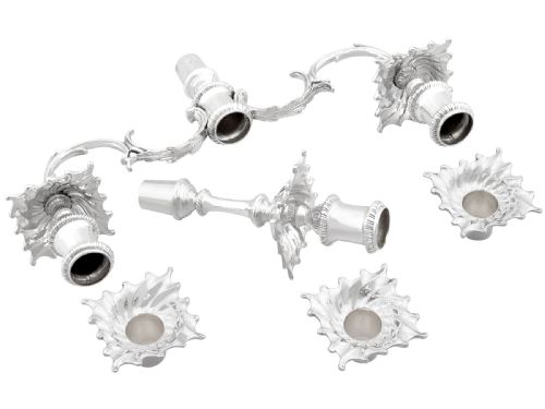 ANTIQUE STERLING SILVER CANDELABRA - ADDITIONAL PHOTO 13