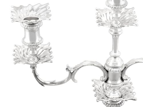 ANTIQUE STERLING SILVER CANDELABRA - ADDITIONAL PHOTO 14