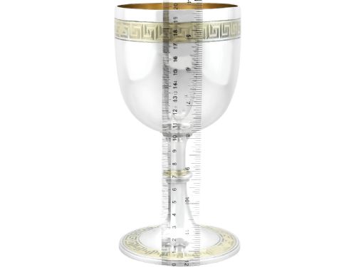 ANTIQUE VICTORIAN STERLING SILVER PARCEL GILT GOBLET 1871 - ADDITIONAL PHOTO 8