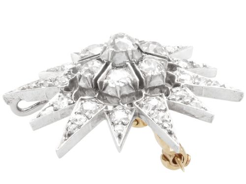 ANTIQUE 281CT DIAMOND AND SILVER SET STAR BROOCHPENDANT CIRCA 1880 - ADDITIONAL PHOTO 8