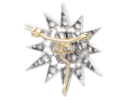 ANTIQUE 281CT DIAMOND AND SILVER SET STAR BROOCHPENDANT CIRCA 1880 - ADDITIONAL PHOTO 10