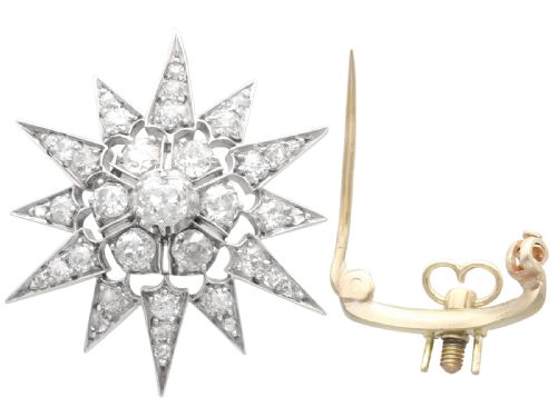 ANTIQUE 281CT DIAMOND AND SILVER SET STAR BROOCHPENDANT CIRCA 1880 - ADDITIONAL PHOTO 12