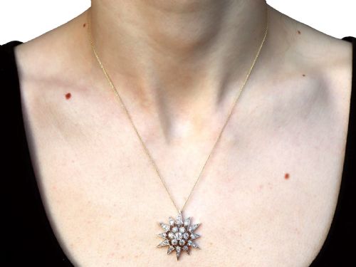 ANTIQUE 281CT DIAMOND AND SILVER SET STAR BROOCHPENDANT CIRCA 1880 - ADDITIONAL PHOTO 14