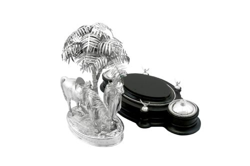 fig 7. Antique Victorian Rare Sterling Silver Inkstand / Centrepiece