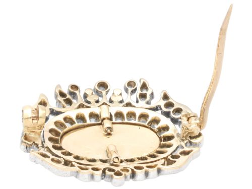 ANTIQUE 391CT GARNET AND 095CT DIAMOND 10CT YELLOW GOLD BROOCH CIRCA 1870 - ADDITIONAL PHOTO 7