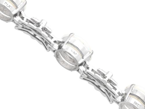 VINTAGE 941CT WHITE OPAL 252CT DIAMOND AND 18CT WHITE GOLD BRACELET CIRCA 1950 - ADDITIONAL PHOTO 11